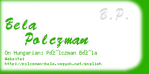 bela polczman business card